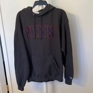 University of Pennsylvania PENN Champion Eco charcoal Grey Hoodie Mens XL
